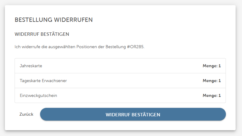 Widerruf-Bestätigen