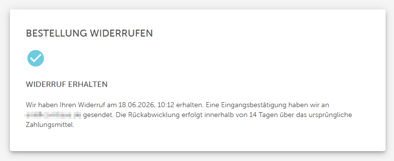 Widerruf-Bestätigung